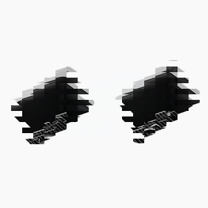 24-1/2 x 18-5/16 in. No Hole Composite Single Bowl Undermount Kitchen Sink in Matte Black